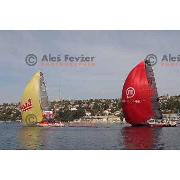 team Maxim Magazin in action during season closing regatta Portoroz-Piran-Savudrija in the final of Slovenian Cup in Portoroz 17.10.2009. Maxim Magazin won the regatta and overall standings 