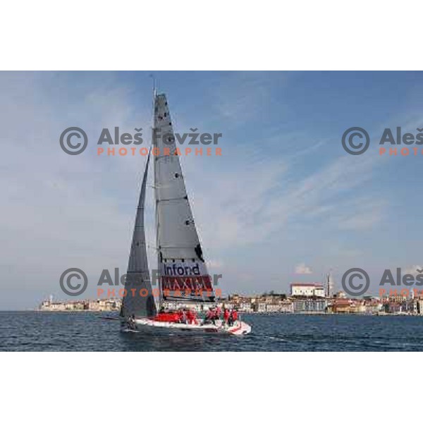 team Maxim Magazin in action during season closing regatta Portoroz-Piran-Savudrija in the final of Slovenian Cup in Portoroz 17.10.2009. Maxim Magazin won the regatta and overall standings 