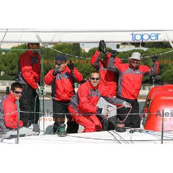 team Maxim Magazin in action during season closing regatta Portoroz-Piran-Savudrija in the final of Slovenian Cup in Portoroz 17.10.2009. Maxim Magazin won the regatta and overall standings 