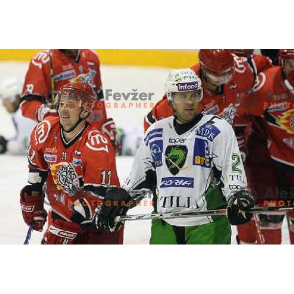 Kevin Mitchell ,Makrov at ice hockey match Acroni Jesenice-Tilia Olimpija in round 14 of Ebel league,played at Podmezakla Hall, Jesenice 16.10.2009. Acroni Jesenice won 7:5 
