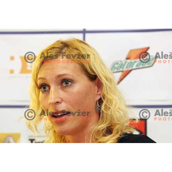 Deja Ivanovic at press conference of handball club Krim Mercator, hotel M, Ljubljana, Slovenia 20.10.2009 