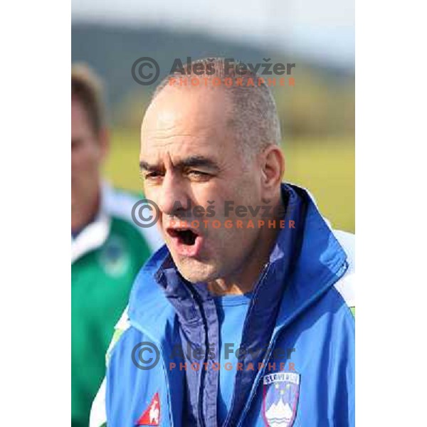 Ziga Dobnikar, head coach of Slovenia at rugby match Slovenia- Austria in FIRA European Championships 3B, played in Stanezice, Ljubljana, Slovenia 17.10.2009. Austria won 15:13 