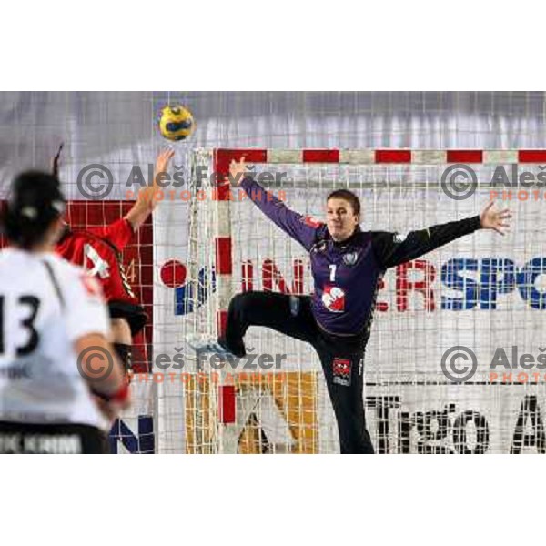 Jelena Grubisic in action during handball match Krim Mercator- Aalborg DH in round 2 of Championsleague, played at Kodeljevo, Ljubljana, Slovenia 31.10.2009 