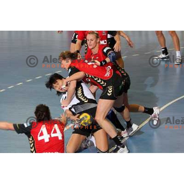Bodnieva in action during handball match Krim Mercator- Aalborg DH in round 2 of Championsleague, played at Kodeljevo, Ljubljana, Slovenia 31.10.2009 
