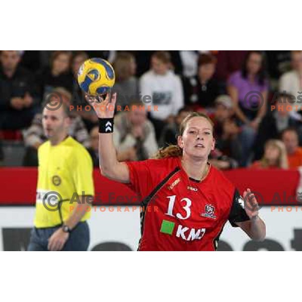 Siri Seglem in action during handball match Krim Mercator- Aalborg DH in round 2 of Championsleague, played at Kodeljevo, Ljubljana, Slovenia 31.10.2009 