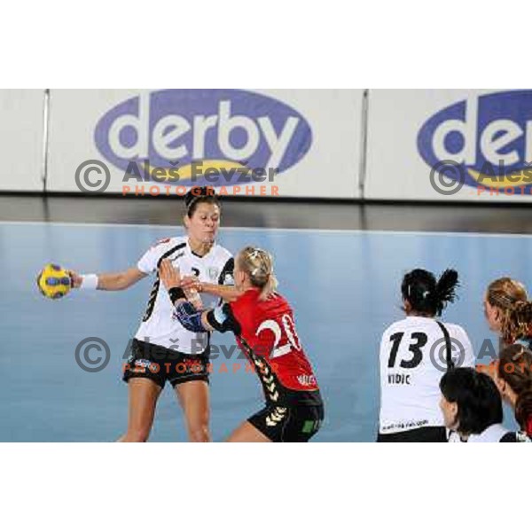 Szandra Zacsik in action during handball match Krim Mercator- Aalborg DH in round 2 of Championsleague, played at Kodeljevo, Ljubljana, Slovenia 31.10.2009 