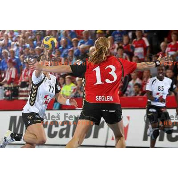 Andrea Lekic in action during handball match Krim Mercator- Aalborg DH in round 2 of Championsleague, played at Kodeljevo, Ljubljana, Slovenia 31.10.2009 