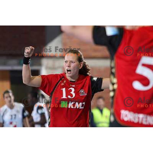 Siri Seglem in action during handball match Krim Mercator- Aalborg DH in round 2 of Championsleague, played at Kodeljevo, Ljubljana, Slovenia 31.10.2009 