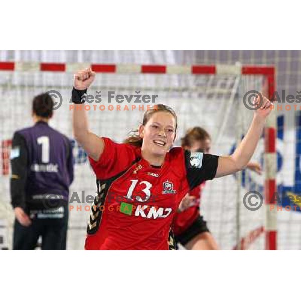  Siri Seglem in action during handball match Krim Mercator- Aalborg DH in round 2 of Championsleague, played at Kodeljevo, Ljubljana, Slovenia 31.10.2009 