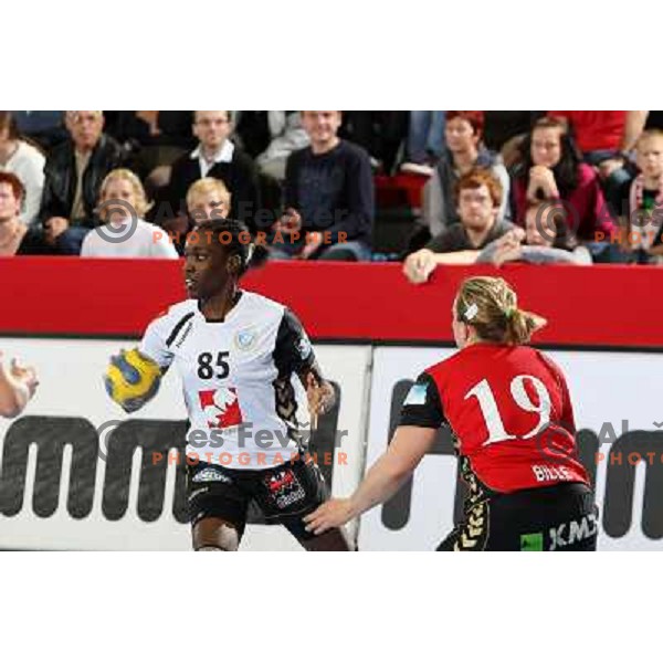 Ana Soussa in action during handball match Krim Mercator- Aalborg DH in round 2 of Championsleague, played at Kodeljevo, Ljubljana, Slovenia 31.10.2009 
