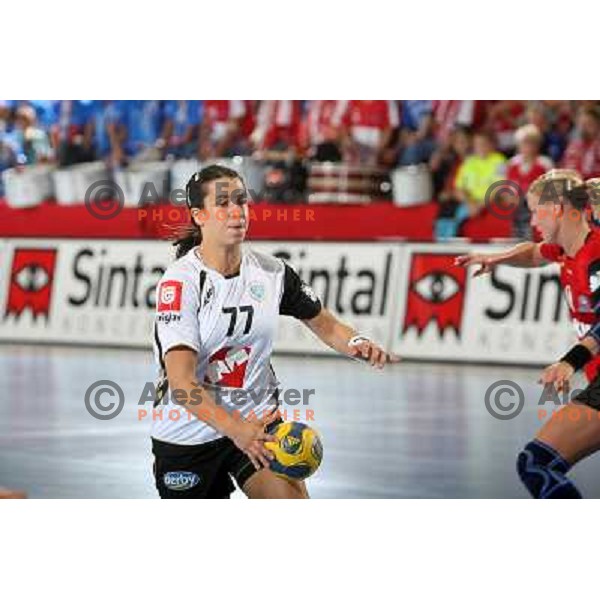 Andrea Lekic in action during handball match Krim Mercator- Aalborg DH in round 2 of Championsleague, played at Kodeljevo, Ljubljana, Slovenia 31.10.2009 
