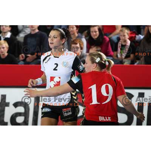  Szandra Zacsik in action during handball match Krim Mercator- Aalborg DH in round 2 of Championsleague, played at Kodeljevo, Ljubljana, Slovenia 31.10.2009 