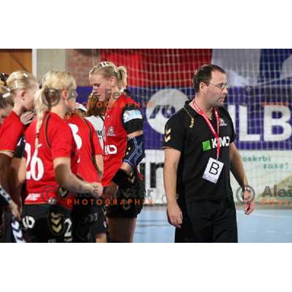 Blomquist (b) in action during handball match Krim Mercator- Aalborg DH in round 2 of Championsleague, played at Kodeljevo, Ljubljana, Slovenia 31.10.2009 