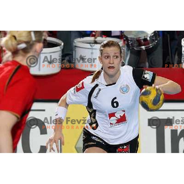 Ana Gros in action during handball match Krim Mercator- Aalborg DH in round 2 of Championsleague, played at Kodeljevo, Ljubljana, Slovenia 31.10.2009 