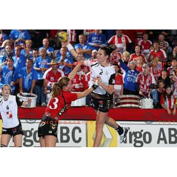 Szandra Zacsik in action during handball match Krim Mercator- Aalborg DH in round 2 of Championsleague, played at Kodeljevo, Ljubljana, Slovenia 31.10.2009 