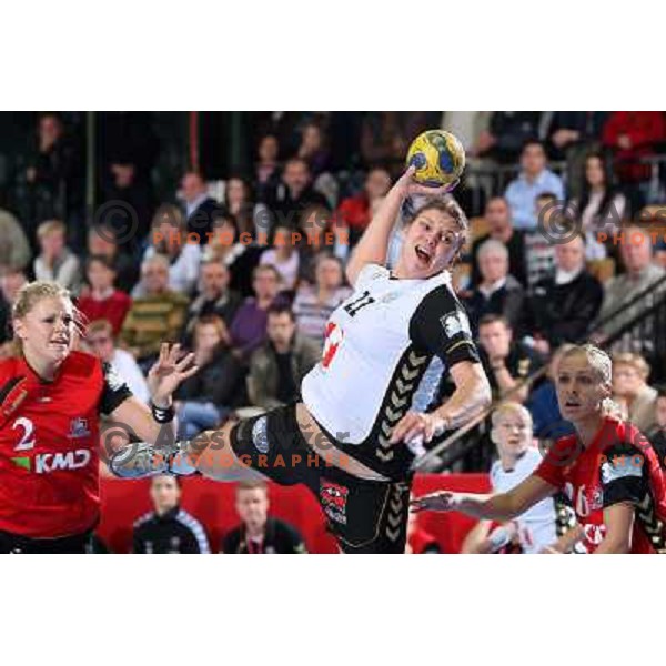 Dragana Cvijic in action during handball match Krim Mercator- Aalborg DH in round 2 of Championsleague, played at Kodeljevo, Ljubljana, Slovenia 31.10.2009 