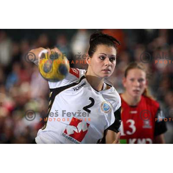 Szandra Zacsik in action during handball match Krim Mercator- Aalborg DH in round 2 of Championsleague, played at Kodeljevo, Ljubljana, Slovenia 31.10.2009 