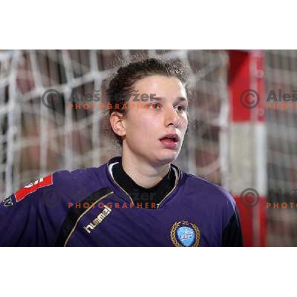 Jelena Grubisic in action during handball match Krim Mercator- Aalborg DH in round 2 of Championsleague, played at Kodeljevo, Ljubljana, Slovenia 31.10.2009 