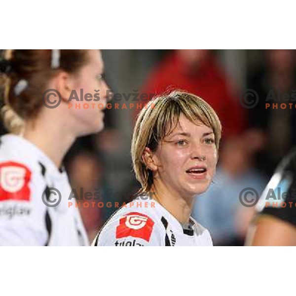 Marina Vergelyuk in action during handball match Krim Mercator- Aalborg DH in round 2 of Championsleague, played at Kodeljevo, Ljubljana, Slovenia 31.10.2009 