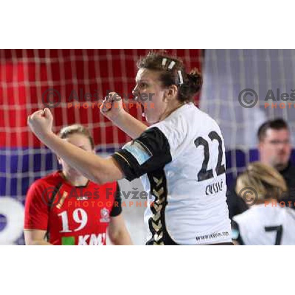 Dragana Cvijic in action during handball match Krim Mercator- Aalborg DH in round 2 of Championsleague, played at Kodeljevo, Ljubljana, Slovenia 31.10.2009 