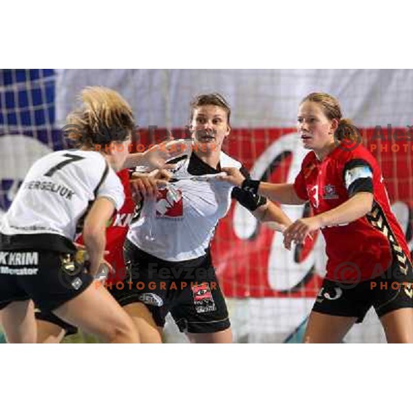 Dragana Cvijic in action during handball match Krim Mercator- Aalborg DH in round 2 of Championsleague, played at Kodeljevo, Ljubljana, Slovenia 31.10.2009 
