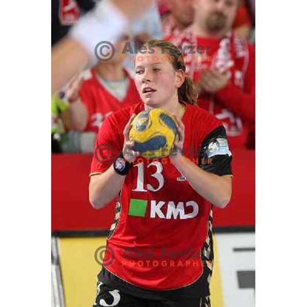 Siri Seglem in action during handball match Krim Mercator- Aalborg DH in round 2 of Championsleague, played at Kodeljevo, Ljubljana, Slovenia 31.10.2009 