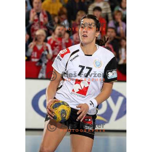 Andrea Lekic in action during handball match Krim Mercator- Aalborg DH in round 2 of Championsleague, played at Kodeljevo, Ljubljana, Slovenia 31.10.2009 