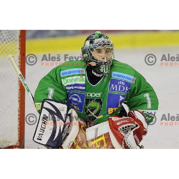 Ales Sila in action during ice-hockey match Tilia Olimpija-Red Bull Salzburg in Ebel league, played in Hala Tivoli, Ljubljana, Slovenia 1.10.2009 