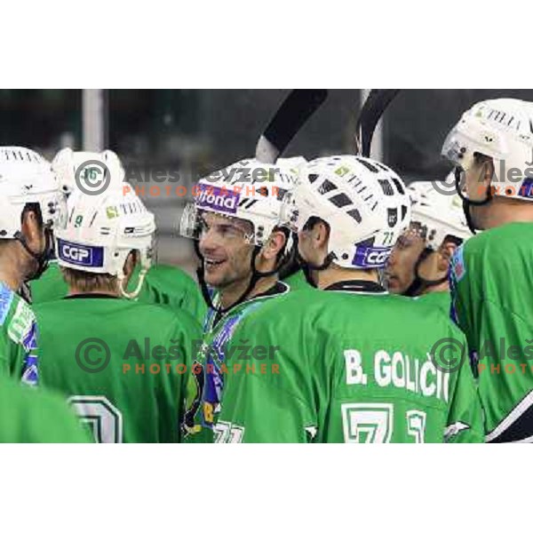 Jurij Golicic in action during ice-hockey match Tilia Olimpija-Red Bull Salzburg in Ebel league, played in Hala Tivoli, Ljubljana, Slovenia 1.10.2009 