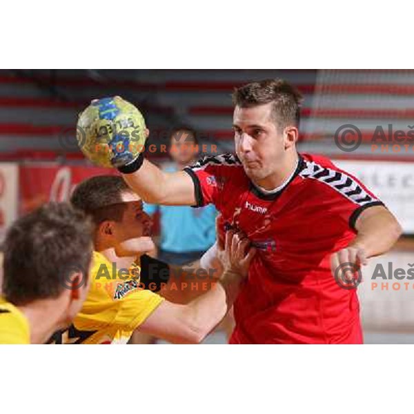 Ales Smejc in action during handball match RD Slovan- RK Cimos Koper in Mik 1.Liga, played at Kodeljevo, Ljubljana, Slovenia 6.11.2009 