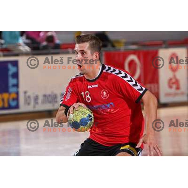 Ales Smejc in action during handball match RD Slovan- RK Cimos Koper in Mik 1.Liga, played at Kodeljevo, Ljubljana, Slovenia 6.11.2009 
