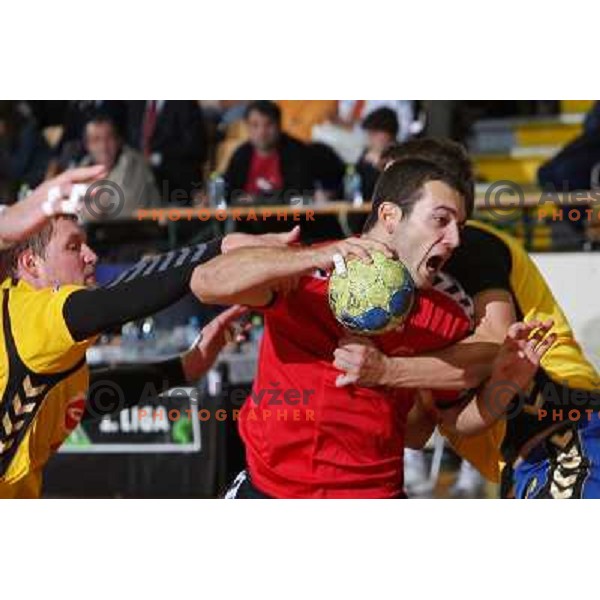  in action during handball match RD Slovan- RK Cimos Koper in Mik 1.Liga, played at Kodeljevo, Ljubljana, Slovenia 6.11.2009 