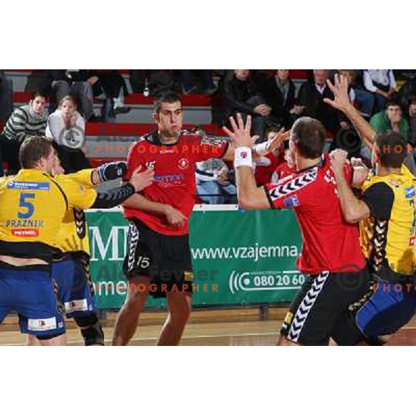 Janko Bozovic in action during handball match RD Slovan- RK Cimos Koper in Mik 1.Liga, played at Kodeljevo, Ljubljana, Slovenia 6.11.2009 