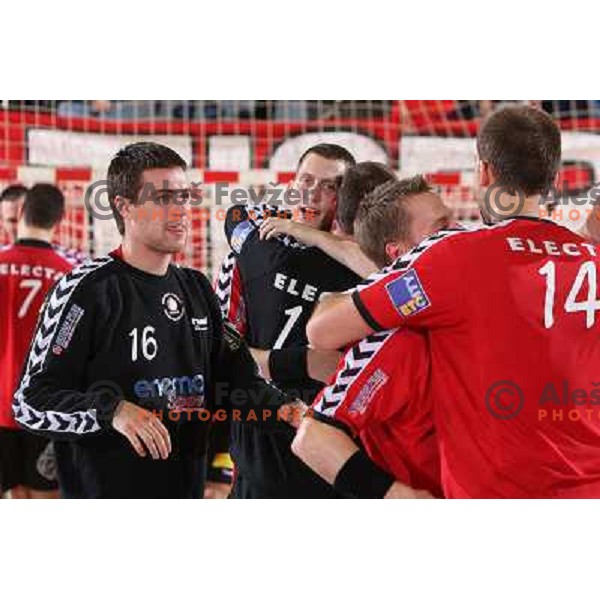 Gregor Zupic (16), Cemas in action during handball match RD Slovan- RK Cimos Koper in Mik 1.Liga, played at Kodeljevo, Ljubljana, Slovenia 6.11.2009 
