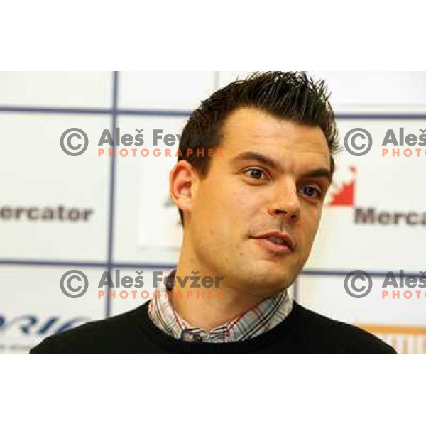 Jaka Kravanja during press conference of RK Krim Mercator in M hotel, Ljubljana, Slovenia 11.11.2009 