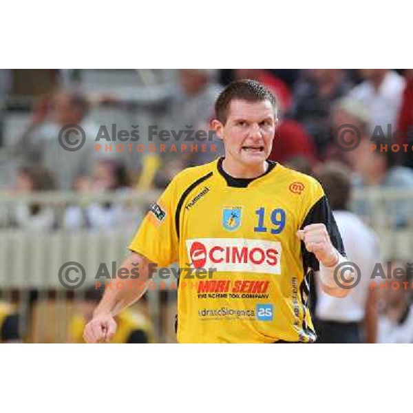 Robert Konecnik in action during handball match Cimos Koper- Gorenje in MIK 1.liga, played in Bonifika Hall, koper, Slovenia 15.11.2009 