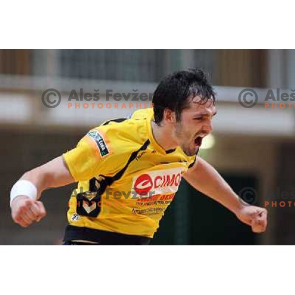 David Spiler in action during handball match Cimos Koper- Gorenje in MIK 1.liga, played in Bonifika Hall, koper, Slovenia 15.11.2009 