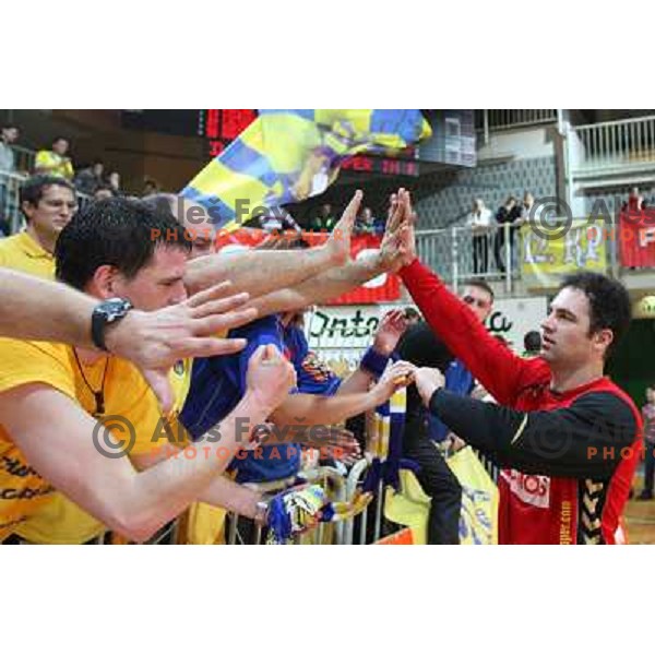 Darko Stanic in action during handball match Cimos Koper- Gorenje in MIK 1.liga, played in Bonifika Hall, koper, Slovenia 15.11.2009 