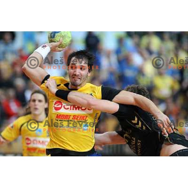 David Spiler in action during handball match Cimos Koper- Gorenje in MIK 1.liga, played in Bonifika Hall, koper, Slovenia 15.11.2009 