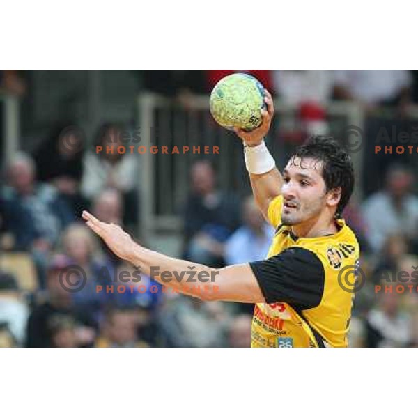 David Spiler in action during handball match Cimos Koper- Gorenje in MIK 1.liga, played in Bonifika Hall, koper, Slovenia 15.11.2009 