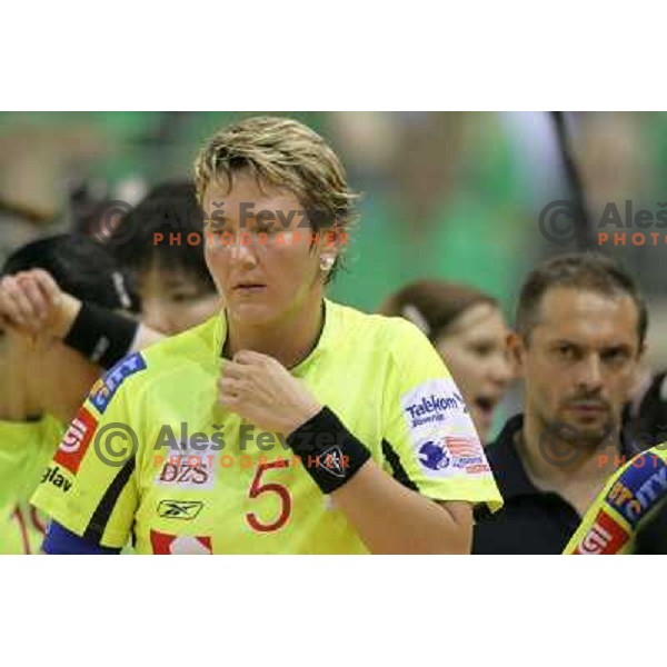 action during the Final of Handball Champions league women match betwwen Viborg (DEN) and Krim Mercator (SLO) in Denmark on May 20, 2006