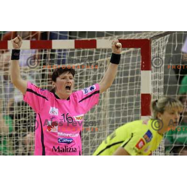 action during the Final of Handball Champions league women match betwwen Viborg (DEN) and Krim Mercator (SLO) in Denmark on May 20, 2006