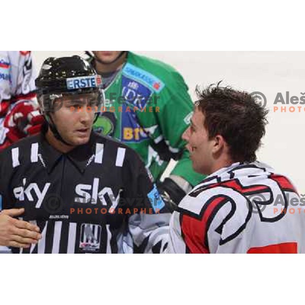 Robert Sabolic after fight during ice-hockey match Tilia Olimpija- Acroni Jesenice in Ebel league, played in Hala Tivoli, Ljubljana, Slovenia 27.11.2009 