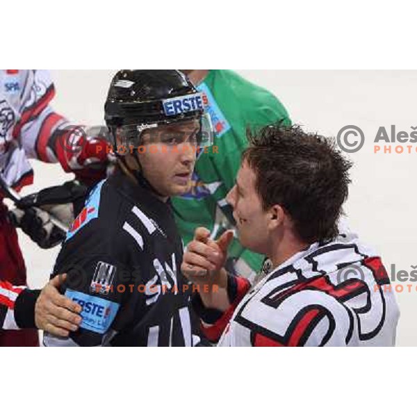 Robert Sabolic after fight during ice-hockey match Tilia Olimpija- Acroni Jesenice in Ebel league, played in Hala Tivoli, Ljubljana, Slovenia 27.11.2009 