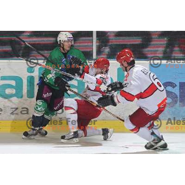 Henry, Elik in action during ice-hockey match Tilia Olimpija- Acroni Jesenice in Ebel league, played in Hala Tivoli, Ljubljana, Slovenia 27.11.2009. 