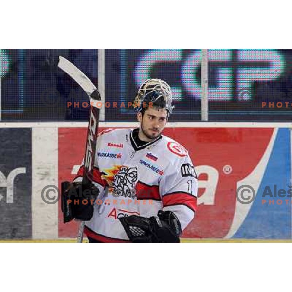 Dov Grumet-Morris in action during ice-hockey match Tilia Olimpija- Acroni Jesenice in Ebel league, played in Hala Tivoli, Ljubljana, Slovenia 27.11.2009. 