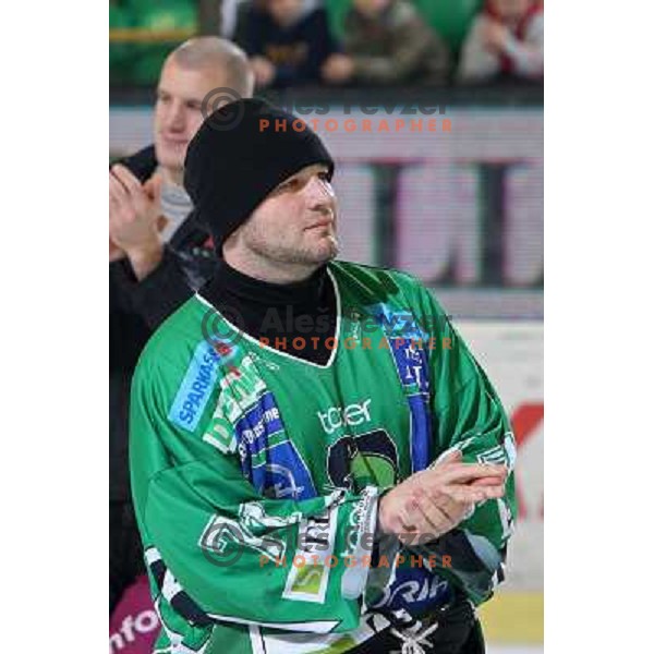 Norm Maracle in action during ice-hockey match Tilia Olimpija- Acroni Jesenice in Ebel league, played in Hala Tivoli, Ljubljana, Slovenia 27.11.2009. 