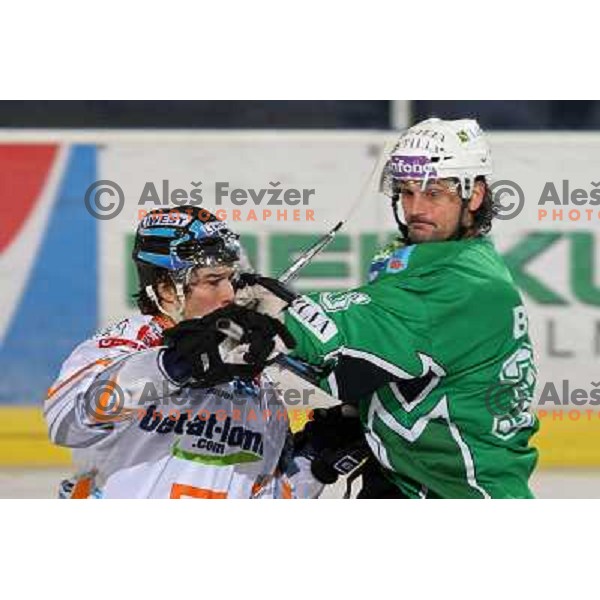 Frank Banham in action during ice-hockey match Tilia Olimpija-Liwest Linz in Ebel league, played in Hala Tivoli, Ljubljana 6.12.2009 