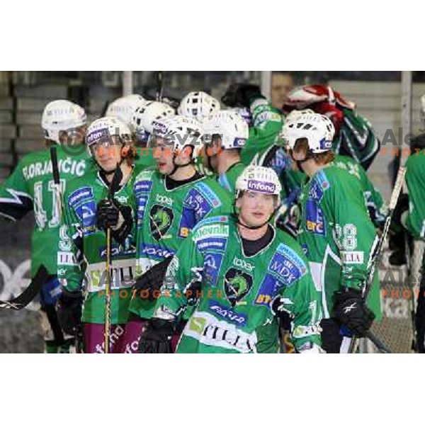  Bostjan Golicic, Ales Music in action during ice-hockey match Tilia Olimpija-Liwest Linz in Ebel league, played in Hala Tivoli, Ljubljana 6.12.2009 