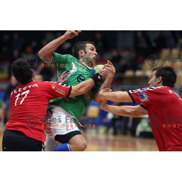 Vladimir Ostarcevic in action during handball match Slovan- Ribnica Riko Hise in round 12 of MIK 1.liga, played at Kodeljevo Hall, Ljubljana, Slovenia 9.12.2009 